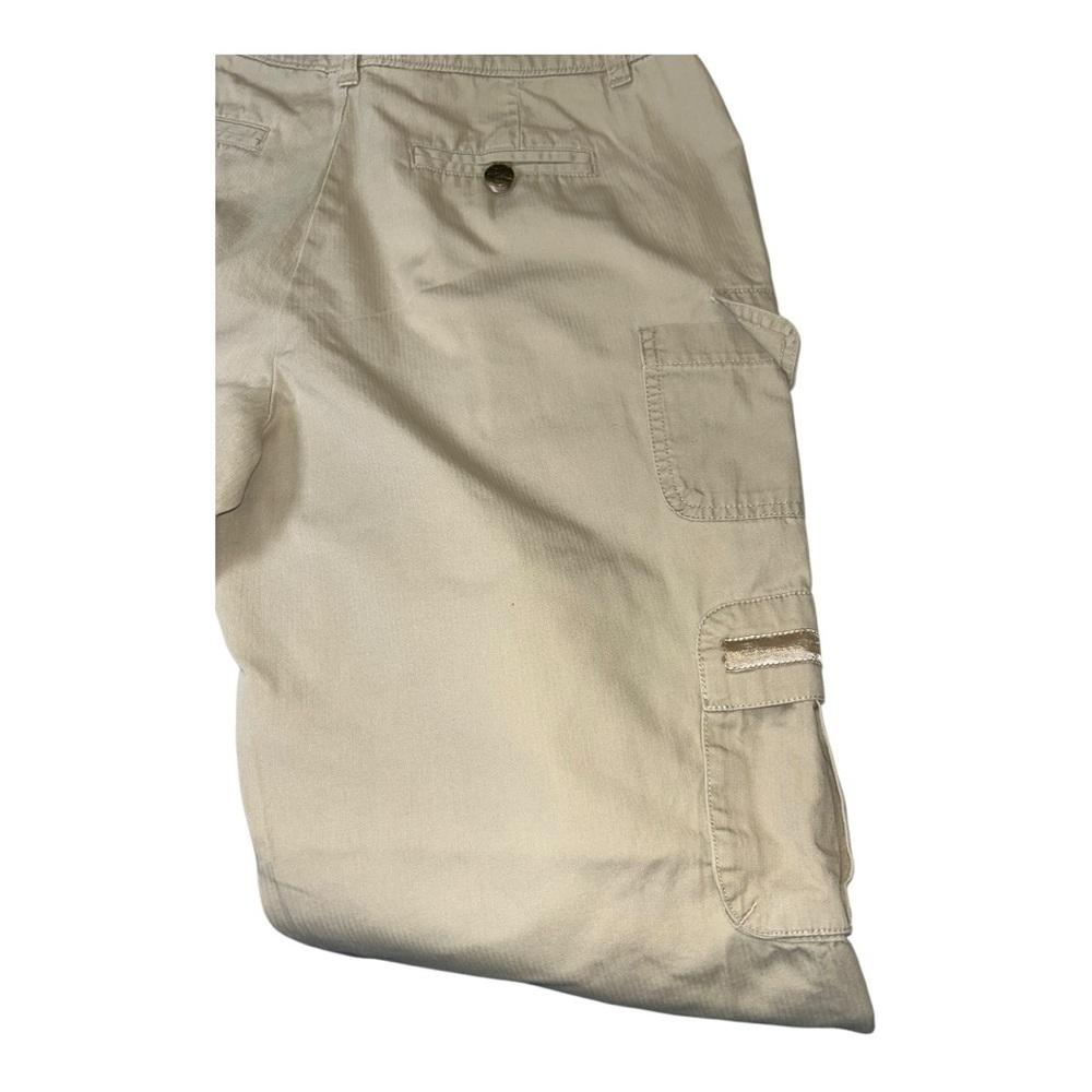 Cato Women Pants 8 Beige Capri Rhinestone City Contemporary Stretch Cargo Modern - Picture 7 of 12
